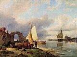 On The Spaarne, Haarlem by Pieter Christian Dommerson